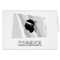 Corsica Waving Flag with Name cards
