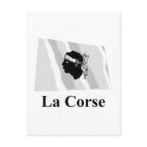 Corsica Waving Flag with Name in French postcards by Vexillophile Corsica Waving Flag with Name in French postcards