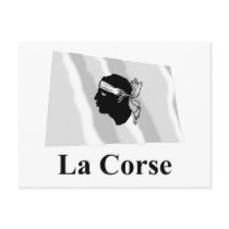 Corsica Waving Flag with Name in French postcards by Vexillophile Corsica Waving Flag with Name in French postcards