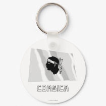 Corsica Waving Flag with Name keychains