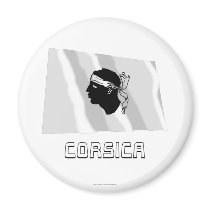 Corsica Waving Flag with Name magnets