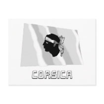 Corsica Waving Flag with Name postcards by Vexillophile Corsica Waving Flag with Name postcards