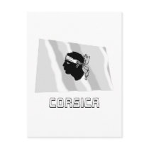 Corsica Waving Flag with Name postcards by Vexillophile Corsica Waving Flag with Name postcards