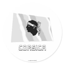 Corsica Waving Flag with Name stickers by Vexillophile Corsica Waving Flag with Name stickers