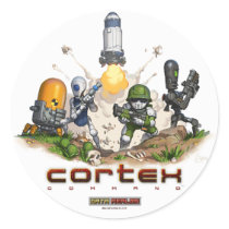Cortex Command Splash Sticker by datarealms Cortex Command Splash Sticker
