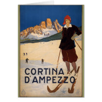 Cortina d'Ampezzo Vintage Travel Poster Art Cards