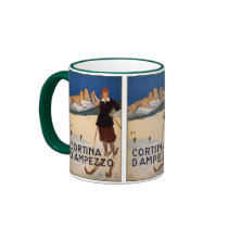 Cortina d'Ampezzo Vintage Travel Poster Art Coffee Mug