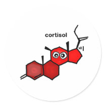 Cortisol Round Stickers