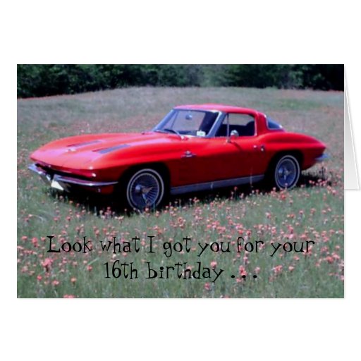 Corvette Birthday Card Zazzle 