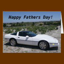 Corvette Father's Day Card cards