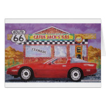 corvette paintings 005 greeting cards
