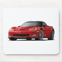 Corvette ZR1 Red Car Mouse Pads