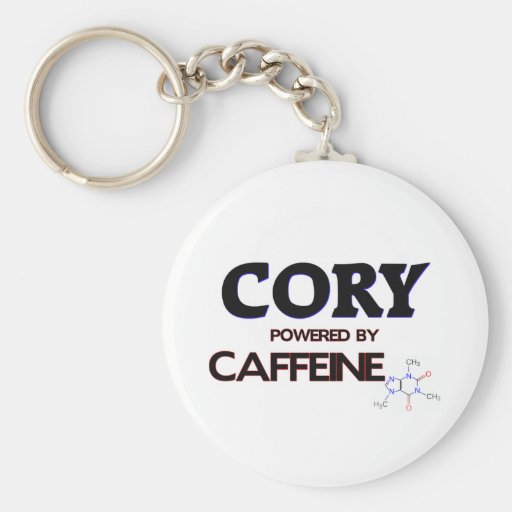 Cory powered by caffeine keychains