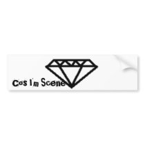 COS IM SCENE WOO! bumper stickers