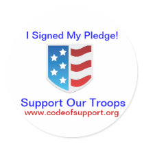 COS Pledge Sticker stickers