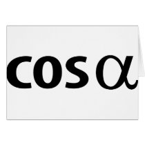 cosinus alpha greeting card