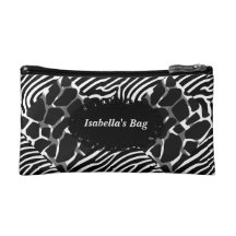 Cosmetic Bag Colorful Animal Collage