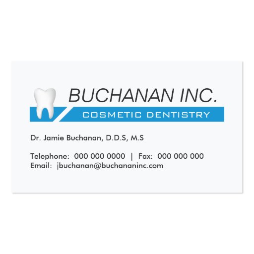 COSMETIC DENTISTRY BUSINESS CARD (front side)