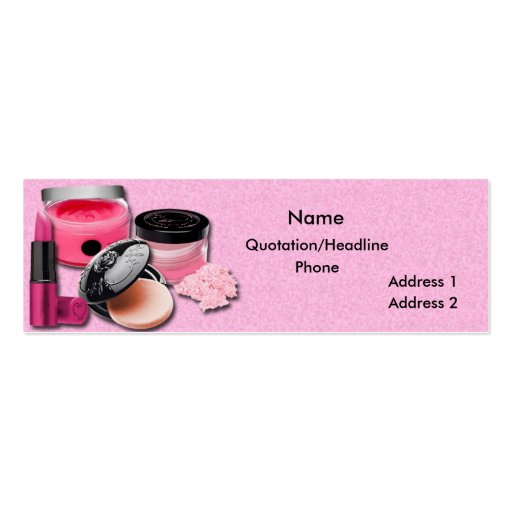 Cosmetic Store Health Beauty Skinny Business Card (front side)