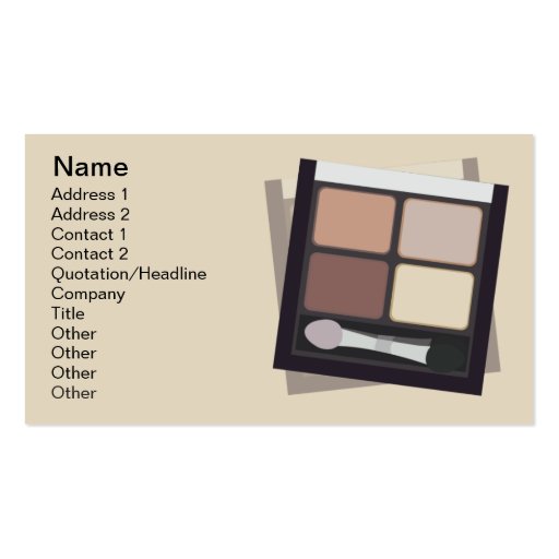 Cosmetics - Business Business Card Templates (front side)