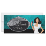 COSMETICS GIFT CERTIFICATE RACK CARD TEMPLATE