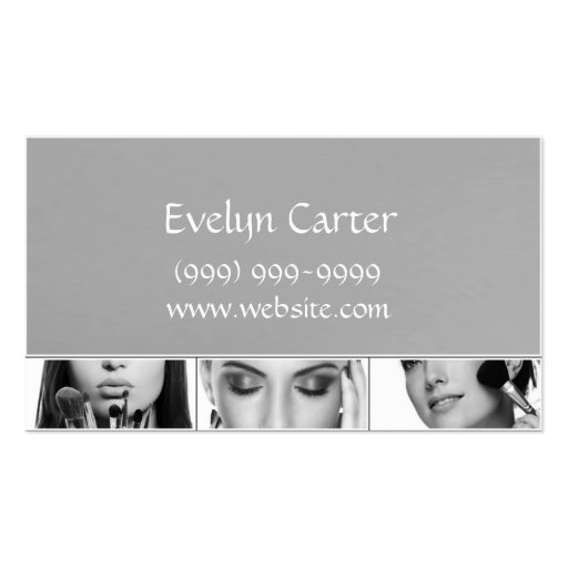 Cosmetics, Makeup Artist Business Card (back side)