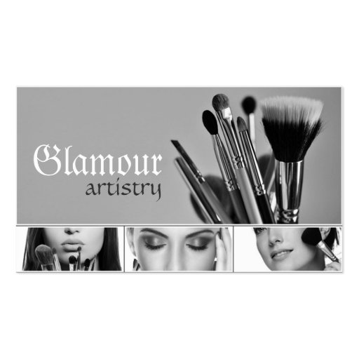 Cosmetics, Makeup Artist Business Card (front side)