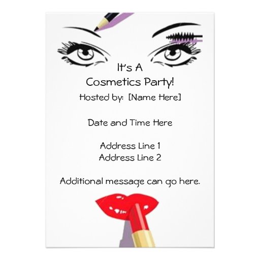 Cosmetics Party Invitations