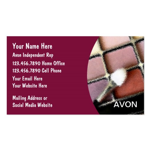 Cosmetics Rep Business Cards
