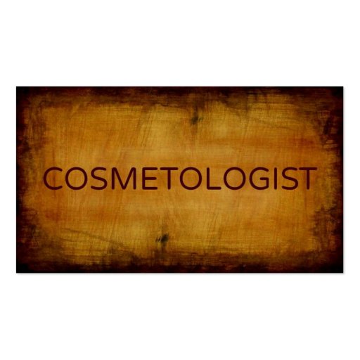 Cosmetologist Antique Brushed Business Card (front side)