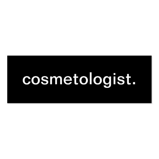 Cosmetologist Business Card (front side)