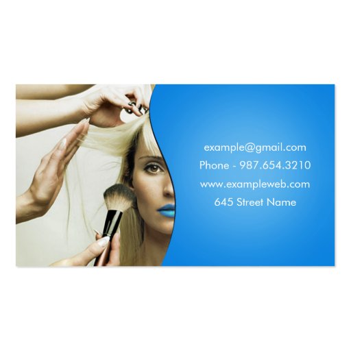 Cosmetologist business card (back side)