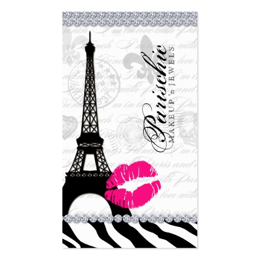 Cosmetologist Business Card Paris Eiffel Tower (front side)