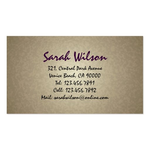 Cosmetologist - Business Cards (back side)