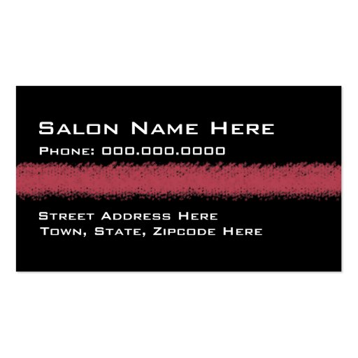 Cosmetologist Business Cards (back side)
