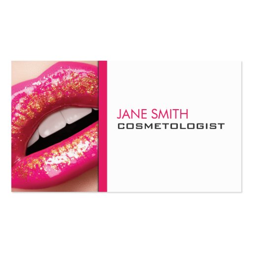 Cosmetologist Cosmetology Make-Up Artist Elegant Business Card (front side)