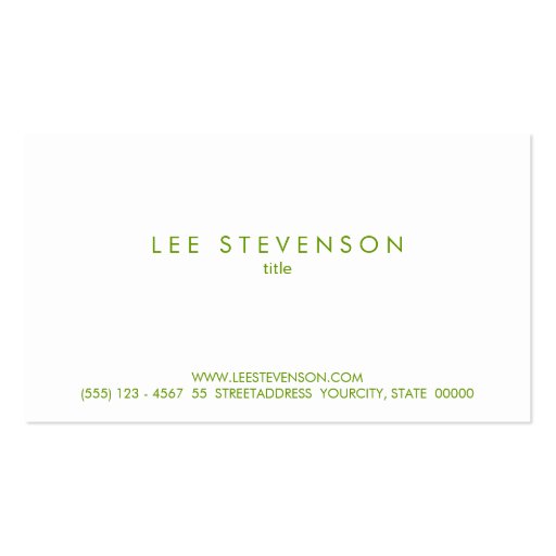 Cosmetology All Natural Beauty Simple Linen Look Business Card Templates (back side)