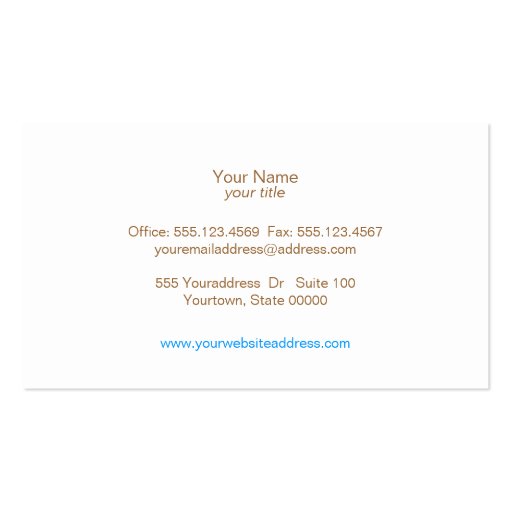 Cosmetology Elegant Circle Motif Turquoise Blue Business Card Template (back side)