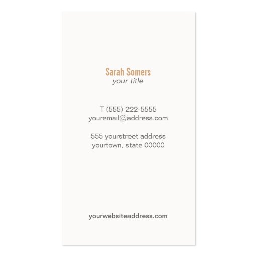 Cosmetology Faux Gold Leaf Light Gray Business Card Template (back side)