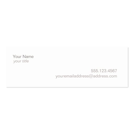 Cosmetology White Circle Ivory Texture Elegant Spa Business Card Templates (back side)