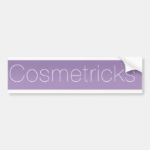 cosmetricks_logo_white_on_purple bumper stickers