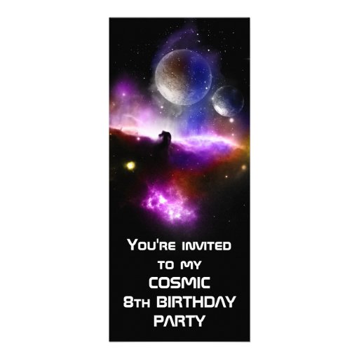 Cosmic Birthday invite slim version