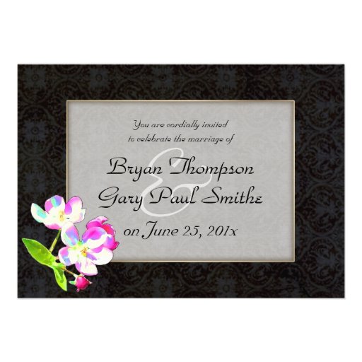 Cosmic Blossoms WEDDING Custom Announcements