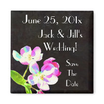 Cosmic Blossoms WEDDING Save the Date magnet