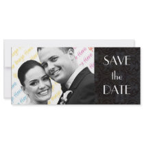 Cosmic Blossoms WEDDING Save-The-Date Custom Rack Cards