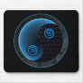 Cosmic Blue in Balance Yin Yang Mouse Pads