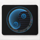 Cosmic Blue in Balance Yin Yang Mouse Pads