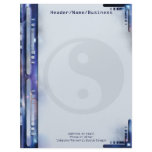 Cosmic Blue Yin Yang Custom Letterhead