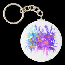 "Cosmic Candy" Round Keychain keychains
