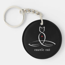 Cosmic Cat - Fancy style text. Acrylic Keychains